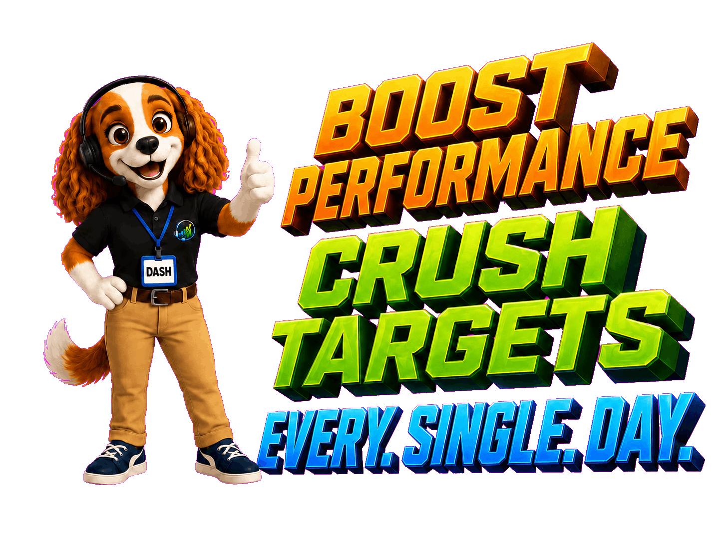 Dash says boost performance, crush targets, every single day